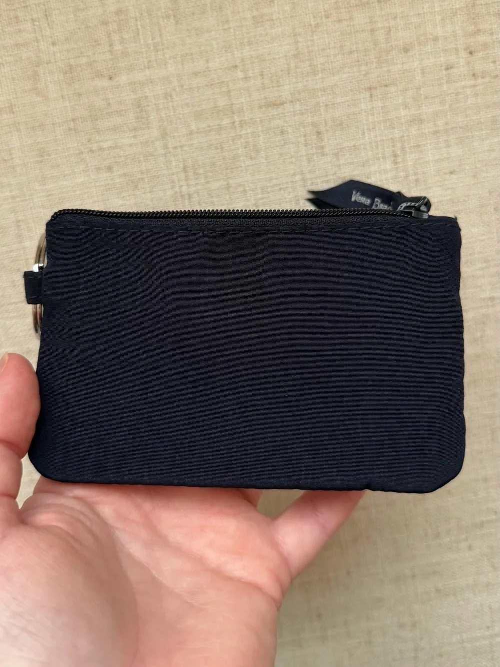 Vera Bradley Navy Blue Keyring Zip Pouch